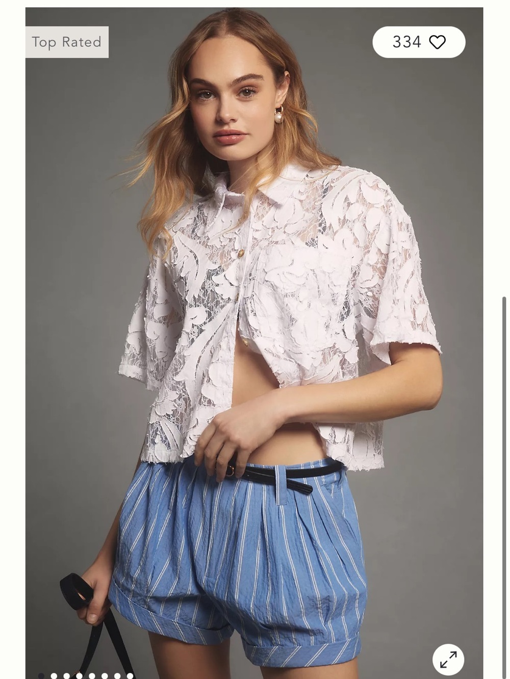 Pilcro White Lace Top